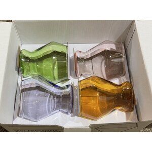 YIELD Stemless Glasses Millennium Collection Borosilicate Glass ~ Set Of 4 ~NEW